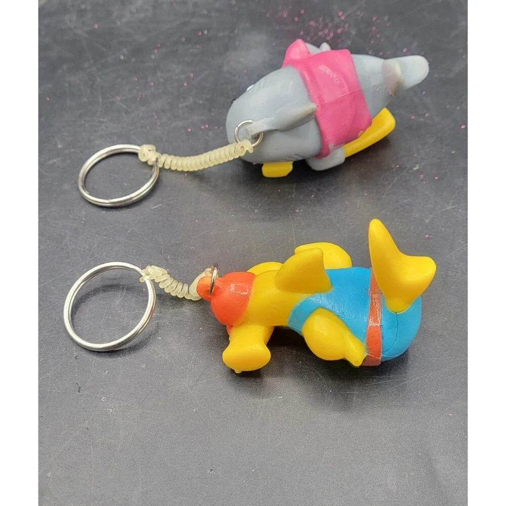 Big Kahuna Fun Shark Keychain Lot 2 Surfboard & Hammerhead Souvenir Key Rings